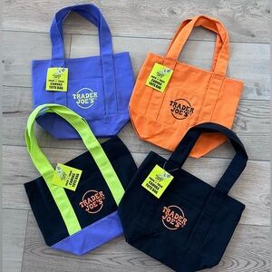 Trader Joe's Canvas Tote Bags Set